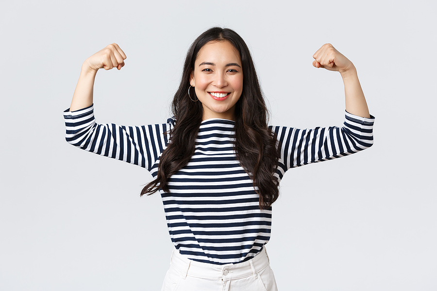 Strong, Smiling Woman